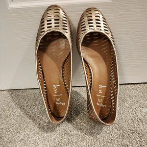 Metallic Gold Hulsf Ballet Flats Size 7